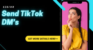 Send TikTok DM’s - $30/hr